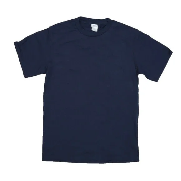 Lot of 18 Port & Company Core Cotton Blue Short Sleeve Pocket T-Shirts Mens S